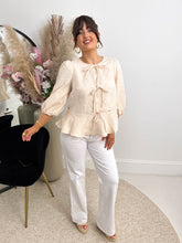 The Marnie- Cream Leaf Top